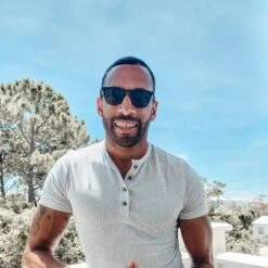 MAXWELL - MATTE BLACK + AEGEAN BLUE GRADIENT FLASH SUNGLASSES -Sunglasses Sales 06 2021 MENS fitmrmom MAXWELL MATTEBLACKAEGEANBLUEGRADIENTFLASH 8