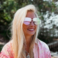 TAHOE - ROSE GOLD + CHERRY BLOSSOM MIRROR SUNGLASSES -Sunglasses Sales 08 2023 ambermiller9 TAHOE ROSEGOLD CHERRYBLOSSOMMIRROR1