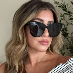 GIA - BLACK + GREY SUNGLASSES -Sunglasses Sales 08 2023 laurenhornstyle GIA BLACK GREY2