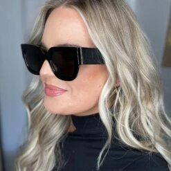 MAREN PYTHON - BLACK + GREY POLARIZED SUNGLASSES -Sunglasses Sales 2022 DIFF Oct Maren Python Black Grey Polarized