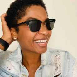 BIARRITZ - BLACK + GREY POLARIZED SUNGLASSES -Sunglasses Sales 2022 DIFF Sept Web Lifestyle UGC PDP Resizing Biarritz Black Grey Polarized