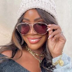 KOKO - ROSE GOLD + WINE GRADIENT SUNGLASSES -Sunglasses Sales 2022 DIFF Web PDP Koko Rose Gold Wine Gradient