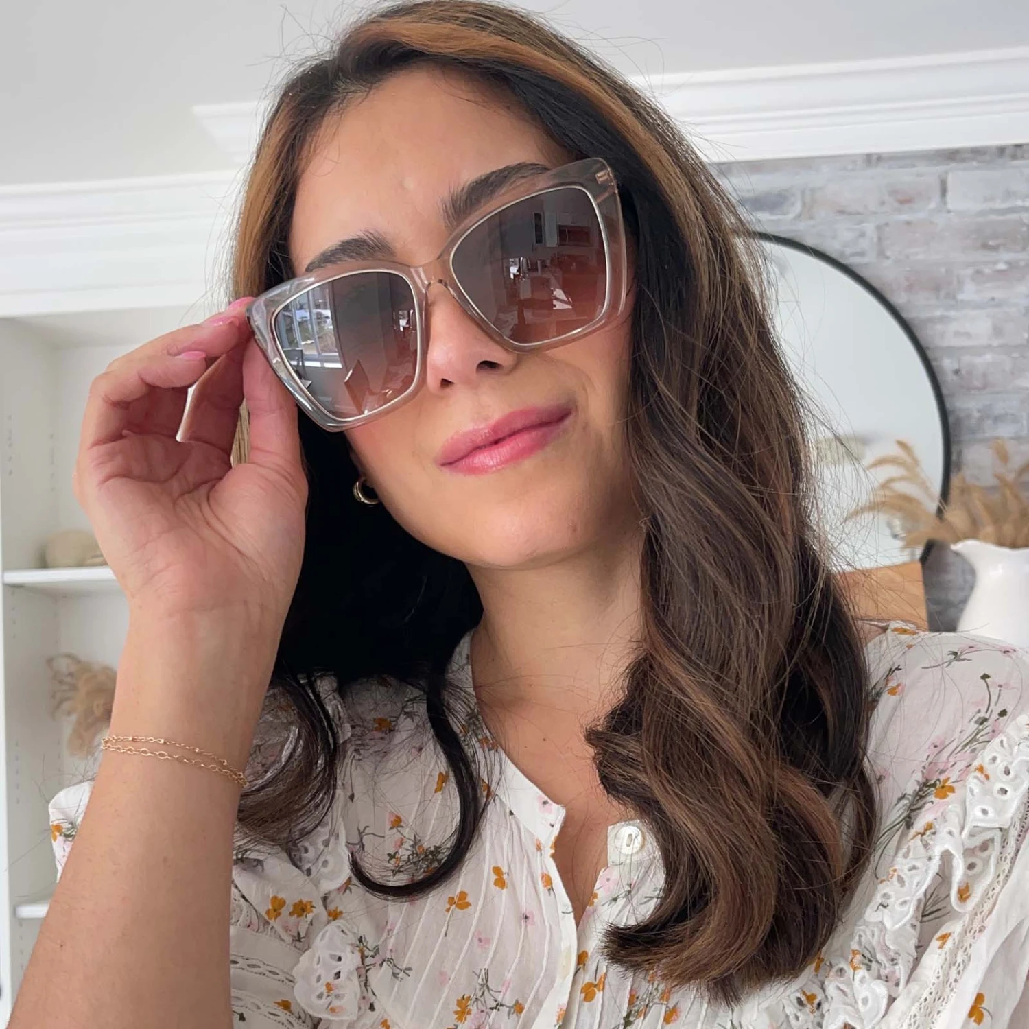 BECKY IV - VINTAGE CRYSTAL + BROWN GRADIENT SUNGLASSES 12 BECKY IV - VINTAGE CRYSTAL + BROWN GRADIENT SUNGLASSES - Image 10