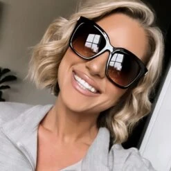 HAILEY - BLACK BROWN TORTOISE + LIGHT BROWN GRADIENT SUNGLASSES -Sunglasses Sales 2023 DIFF Web PDP Hailey Black Brown Tortoise Light Brown Gradient