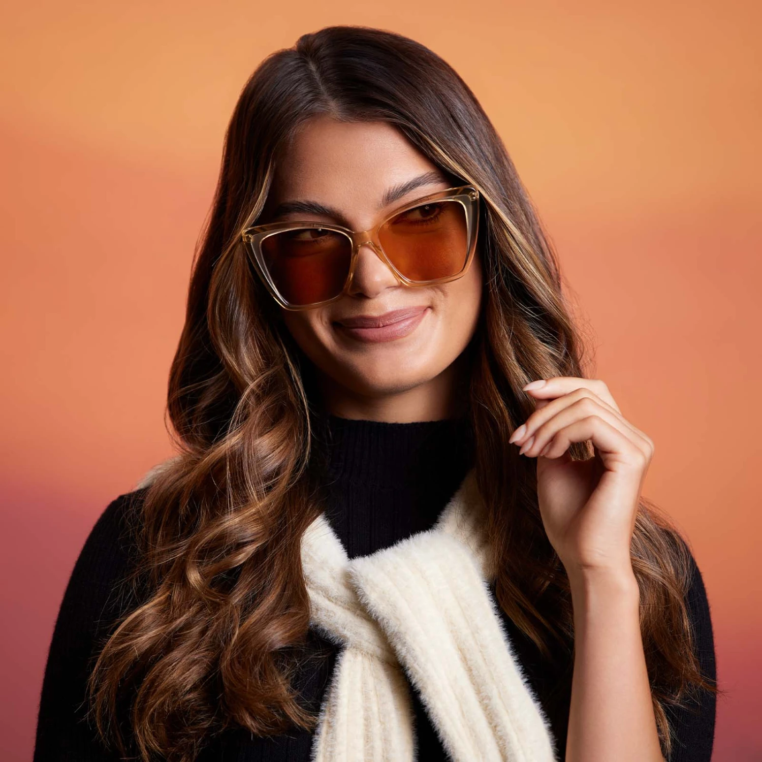 BECKY II - HONEY CRYSTAL + HONEY CRYSTAL FLASH SUNGLASSES 7 BECKY II - HONEY CRYSTAL + HONEY CRYSTAL FLASH SUNGLASSES - Image 5