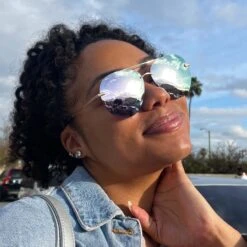 LENOX - BRUSHED GOLD + CHERRY BLOSSOM MIRROR SUNGLASSES 18 LENOX - BRUSHED GOLD + CHERRY BLOSSOM MIRROR SUNGLASSES -Sunglasses Sales 2023 DIFF Web PDP Lenox Brushed Gold Cherrry Blossom Mirror 2