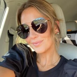 LENOX - GOLD + BLUE GRADIENT + POLARIZED SUNGLASSES -Sunglasses Sales 2023 DIFF Web PDP Lenox Gold Blue Gradient Polarized 2