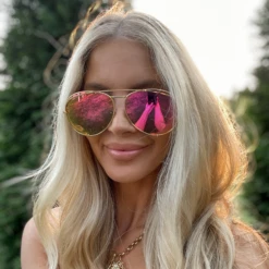 KOKO - GOLD + PINK MIRROR SUNGLASSES -Sunglasses Sales 3 4f97d88d 6a8e 43c4 b752 5638114b1d06