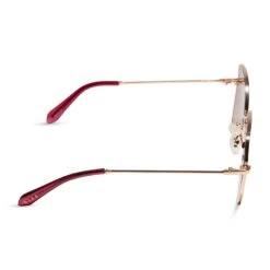BEATRICE - GOLD + TAUPE ROSE MIRROR SUNGLASSES -Sunglasses Sales BEATRICE DE01 0619 GDTON SIDE 0001