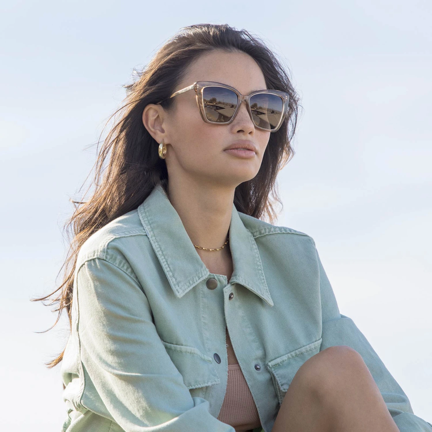 BECKY IV - VINTAGE CRYSTAL + BROWN GRADIENT SUNGLASSES 11 BECKY IV - VINTAGE CRYSTAL + BROWN GRADIENT SUNGLASSES - Image 9