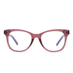 CARINA - MULBERRY + CLEAR GLASSES