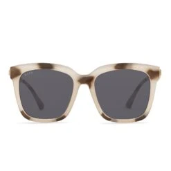 HAILEY - CREAM TORTOISE + GREY SUNGLASSES