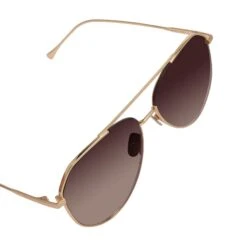 DASH - BRUSHED GOLD + COFFEE GRADIENT SUNGLASSES -Sunglasses Sales DASH brushedgold coffeegradient detail1