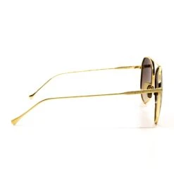 DASH - BRUSHED GOLD + COFFEE GRADIENT SUNGLASSES -Sunglasses Sales DASH brushedgold coffeegradient side