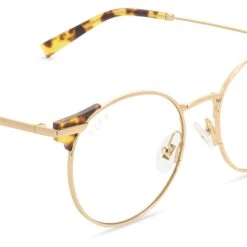 SUMMIT - GOLD + CLEAR GLASSES -Sunglasses Sales DE01 0195 GDBBB DETAIL