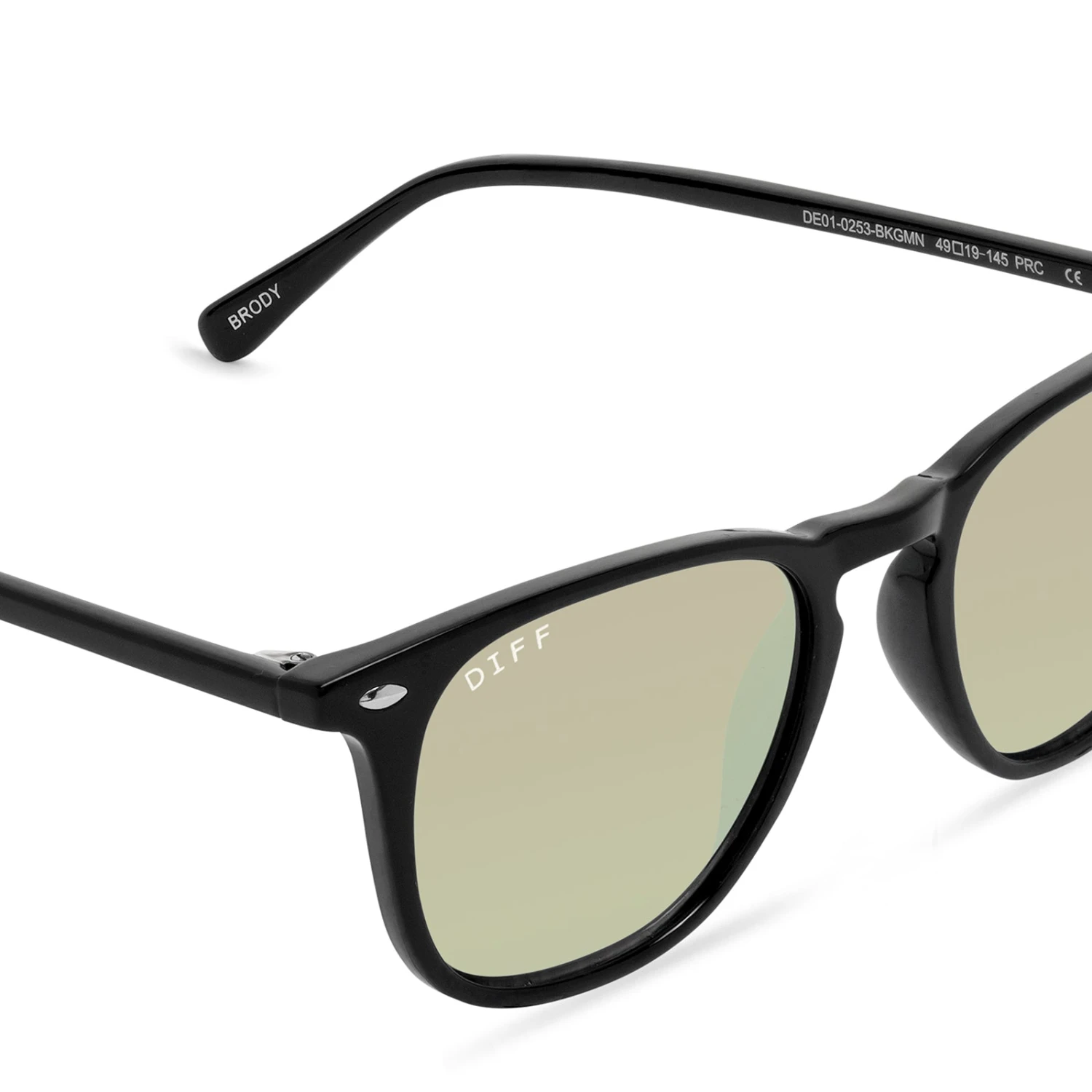 BRODY - BLACK + GOLD MIRROR SUNGLASSES 5 BRODY - BLACK + GOLD MIRROR SUNGLASSES - Image 3