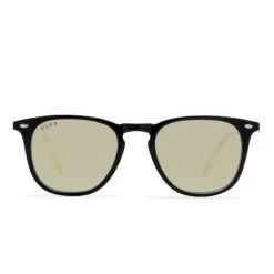 BRODY - BLACK + GOLD MIRROR SUNGLASSES