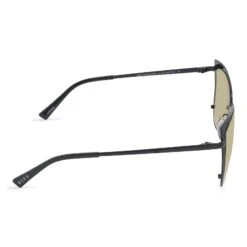 GRACE - BLACK + GOLD MIRROR SUNGLASSES 10 GRACE - BLACK + GOLD MIRROR SUNGLASSES -Sunglasses Sales DE01 0265 BKGMN SIDE