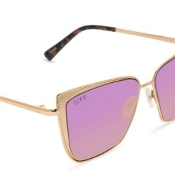 GRACE - GOLD + PINK MIRROR SUNGLASSES -Sunglasses Sales DE01 0265 GDPKN DETAIL