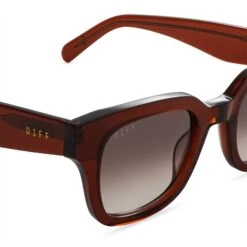 JEAN - COGNAC + BROWN GRADIENT SUNGLASSES -Sunglasses Sales DE01 0288 CGBGN DETAIL