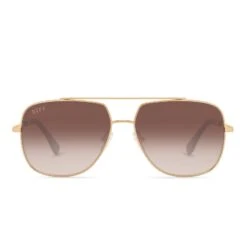 JORDYN - GOLD + BROWN GRADIENT SUNGLASSES