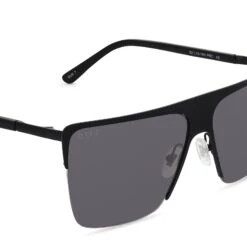 KENDRA - MATTE BLACK + GREY + POLARIZED SUNGLASSES -Sunglasses Sales DE01 0317 MBGP DETAIL