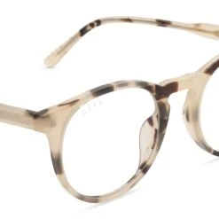 SAWYER - CREAM TORTOISE + CLEAR GLASSES -Sunglasses Sales DIFF Product Shot Saweyer Cream Tortoise glasses CT BB60 DETAIL