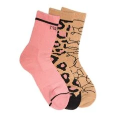 CREW SOCK TRIO - ABSTRACT CIRCLES + LEOPARD + PINK