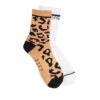 CREW SOCK DUO - LEOPARD + WHITE -Sunglasses Sales DIFF Sock Bundle 8