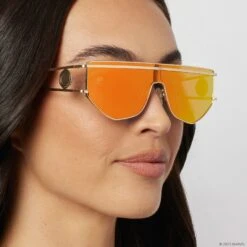 IRON MAN - BRUSHED GOLD + RED MIRROR + POLARIZED SUNGLASSES -Sunglasses Sales DIFF Web PDP Avengers IronMan Female 02