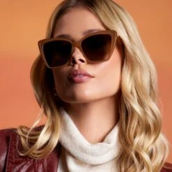 BECKY II - SALTED CARAMEL + BROWN GRADIENT + POLARIZED SUNGLASSES -Sunglasses Sales DIFF Web PDP SaltedCaramel BeckyII 01