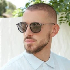 CAMDEN - BLACK MARBLE + GREY POLARIZED SUNGLASSES -Sunglasses Sales DIFF714202725 Camden