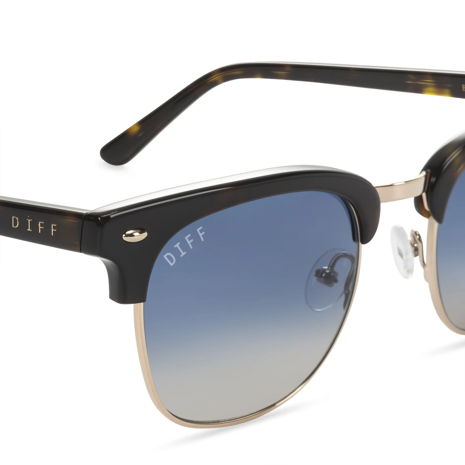 BLAIR - DARK TORTOISE + BLUE SUNGLASSES 5 BLAIR - DARK TORTOISE + BLUE SUNGLASSES - Image 3