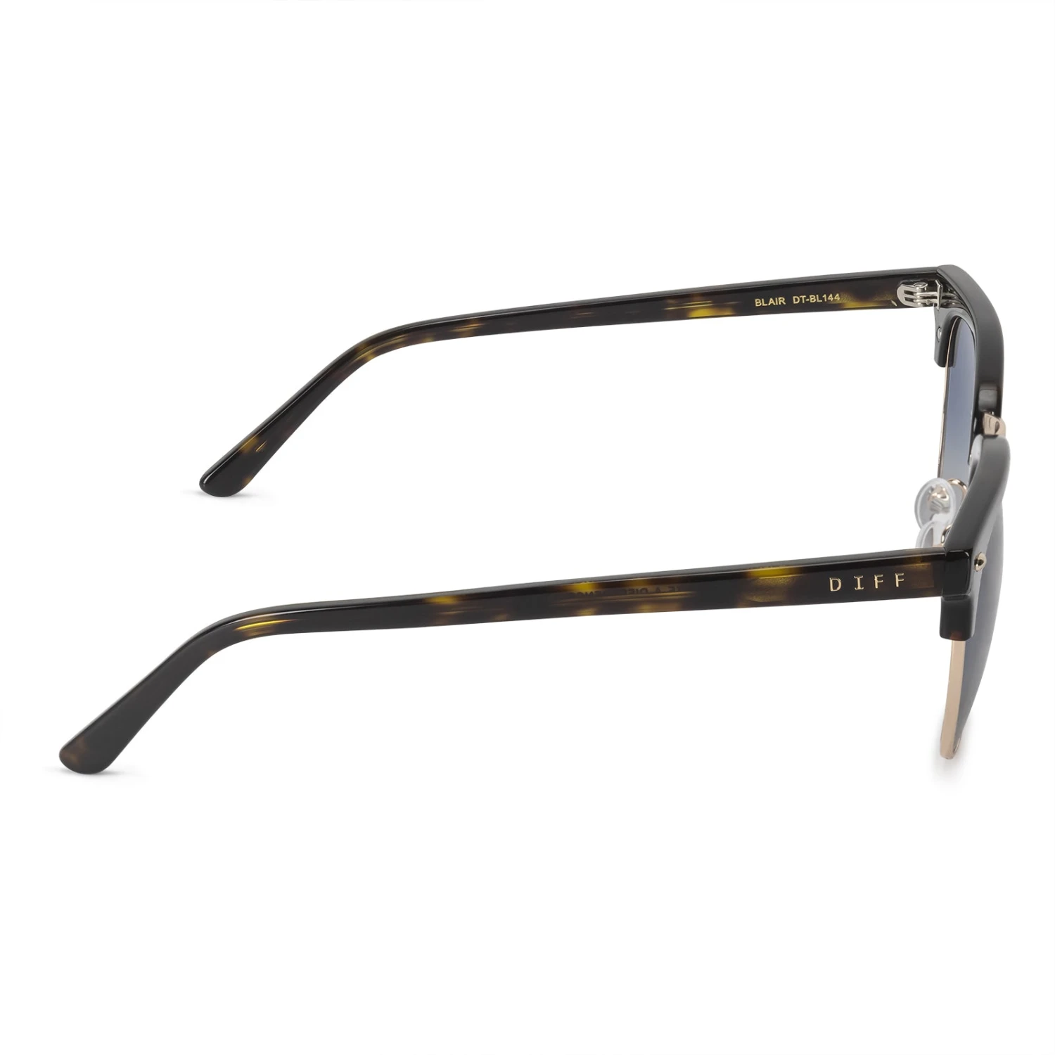 BLAIR - DARK TORTOISE + BLUE SUNGLASSES 6 BLAIR - DARK TORTOISE + BLUE SUNGLASSES - Image 4