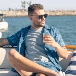 CAMDEN - BLACK MARBLE + GREY POLARIZED SUNGLASSES -Sunglasses Sales Diff Aug 2021 BoatShoot model Sun Camden 1