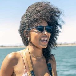 EVAN - BLACK + GREY + POLARIZED SUNGLASSES -Sunglasses Sales Diff Aug 2021 BoatShoot model Sun Evan