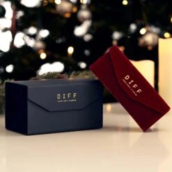 4 PAIR FOLDING CASE - BLACK -Sunglasses Sales Diff December Holiday Flatlay Quad Case Wine Trifold Velvet Fold Case Wine