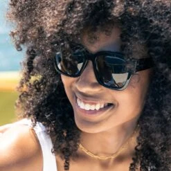 BELLA II - BLACK + GREY + POLARIZED SUNGLASSES -Sunglasses Sales Diff July 2021 BoatShoot onmodel Sun BellaII