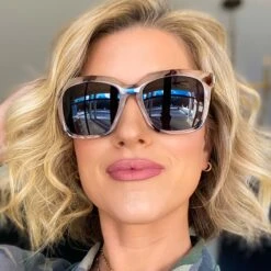 HAILEY - CREAM TORTOISE + GREY SUNGLASSES -Sunglasses Sales Diff March 01 2022 kalee rogers Hailey Sunglasses Cream Tortoise Grey 3