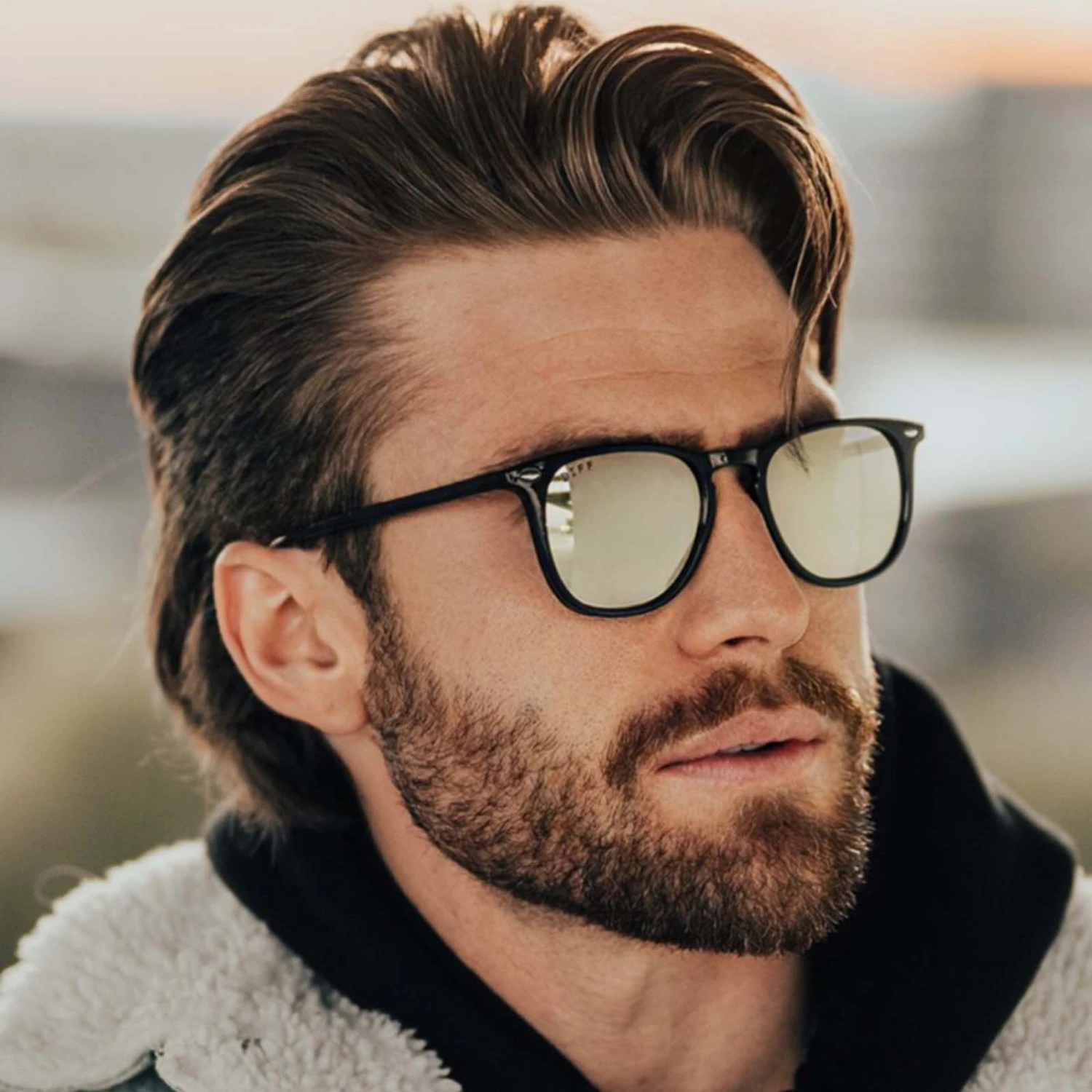 BRODY - BLACK + GOLD MIRROR SUNGLASSES 8 BRODY - BLACK + GOLD MIRROR SUNGLASSES - Image 6