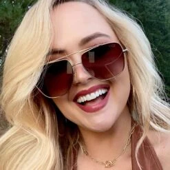 JORDYN - GOLD + BROWN GRADIENT SUNGLASSES -Sunglasses Sales Diff March 2022 Jordyn Sunglasses Gold Brown Gradient summertadlock