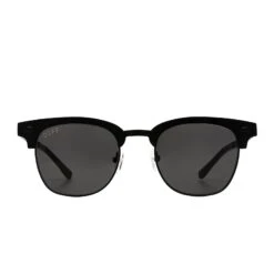 EMMETT - MATTE BLACK + GREY SUNGLASSES