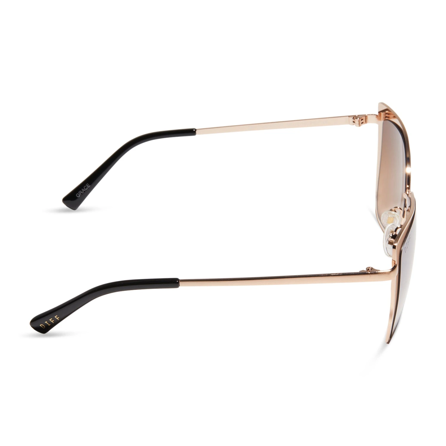 GRACE - GOLD + TAUPE ROSE MIRROR SUNGLASSES 5 GRACE - GOLD + TAUPE ROSE MIRROR SUNGLASSES - Image 3