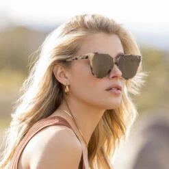 GIA - CREAM TORTOISE + GREY SUNGLASSES -Sunglasses Sales Gia PDP
