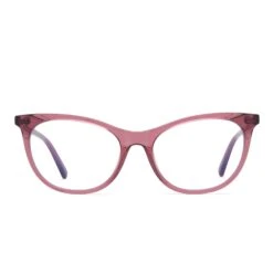 JADE - MULBERRY + CLEAR GLASSES