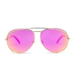 KOKO - GOLD + PINK MIRROR SUNGLASSES