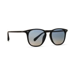 MAXWELL - MATTE BLACK + AEGEAN BLUE GRADIENT FLASH SUNGLASSES -Sunglasses Sales MB AE188P ANGLE