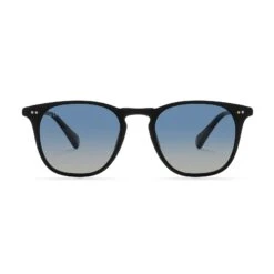 MAXWELL - MATTE BLACK + AEGEAN BLUE GRADIENT FLASH SUNGLASSES