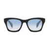 DEAN - MATTE BLACK + AEGEAN BLUE GRADIENT FLASH POLARIZED SUNGLASSES