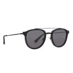 CAMDEN - MATTE BLACK + GREY + POLARIZED SUNGLASSES -Sunglasses Sales MB GR208P ANGLE